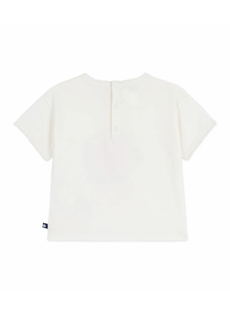 بيتي باتو Babies' short-sleeved cotton T-shirt with a flower motif